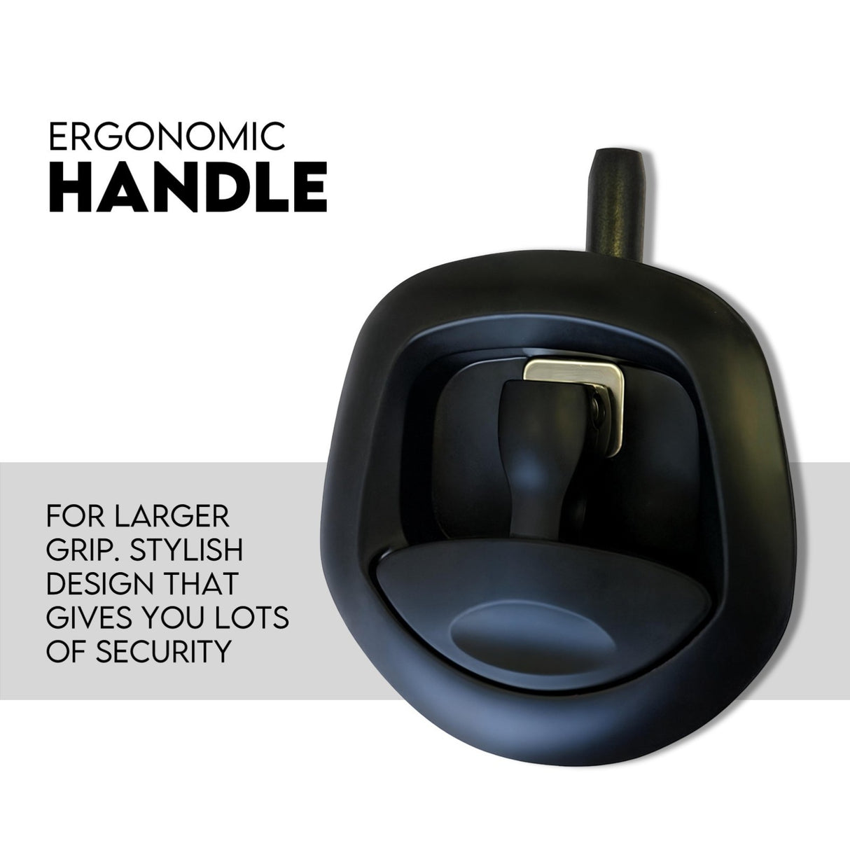 Black Whale Tail T Handle Lock Latch/Compression Lock Trailer Ute Toolbox