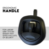 Black Whale Tail T Handle Lock Latch/Compression Lock Trailer Ute Toolbox - Top-Down View
