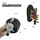 Black Whale Tail T Handle Lock Latch/Compression Lock Trailer Ute Toolbox - Rear View