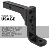 Adjustable Tow Bar Hitch Black Towbar Ball - Side View