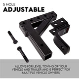 Adjustable Drop Towbar Tow Bar Ball Mount Tongue Hitch Trailer Car 3500KG - Front View