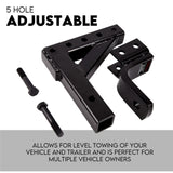 Towbar Adjustable Drop Tow Bar Ball Mount Tongue Hitch Trailer Car 3500KG 50mm