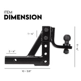 Towbar Adjustable Drop Tow Bar Ball Mount Tongue Hitch Trailer Car 3500KG 50mm - Low Angle