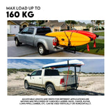 Tow Bar Hitch Mount Ladder Roof Rack Bar Extension Timber Kayak - Rear View