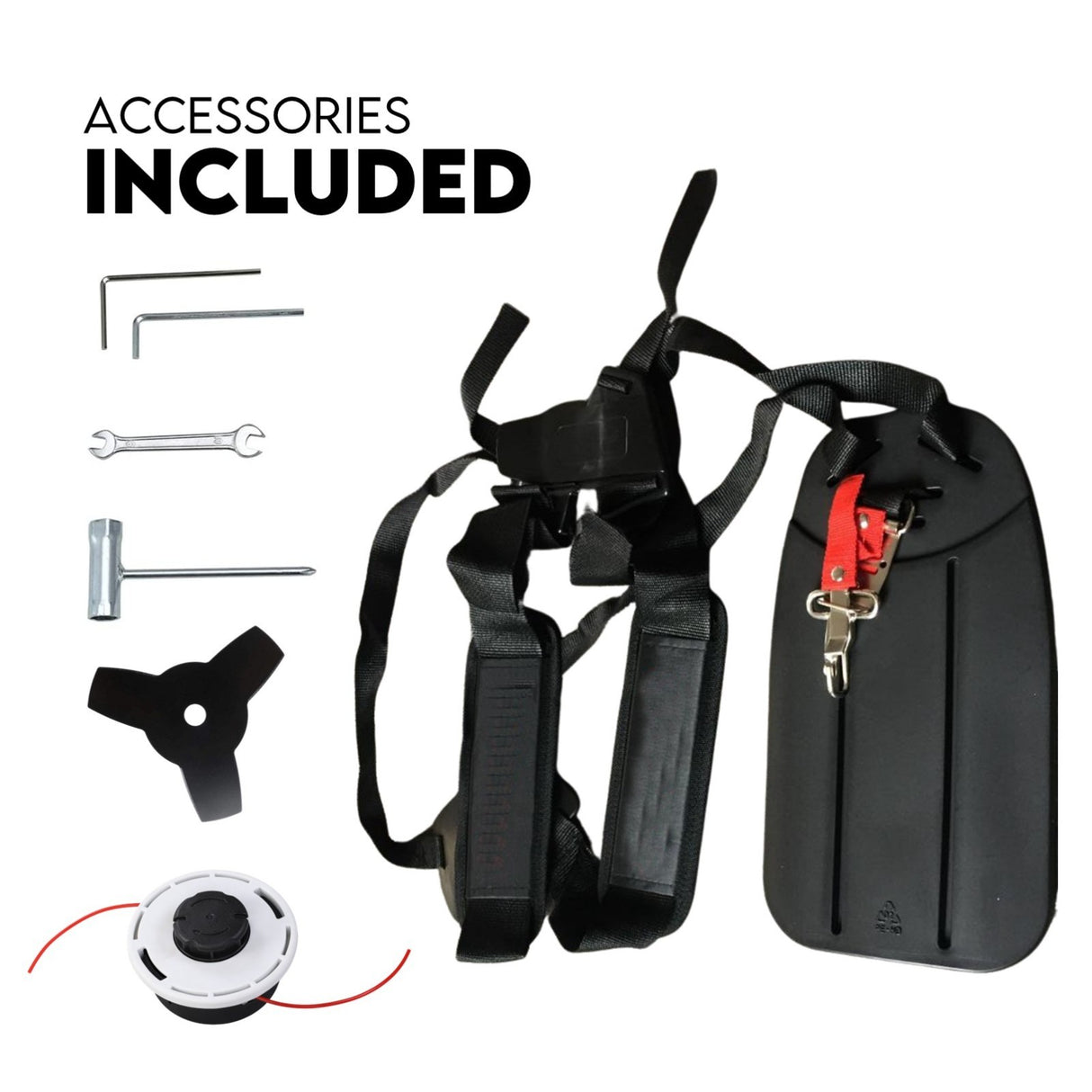 4 STROKE Whipper Snipper Straight Shaft Line Trimmer 31CC Pole Brush Cutter