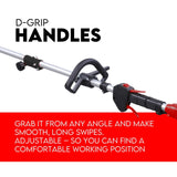 4 STROKE Whipper Snipper Straight Shaft Line Trimmer 31CC Pole Brush Cutter - Top-Down View