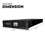 Under Tray Body Tool Box Trundle Drawer 1500mm Long UTE Extra Truck ToolBox - Rear View