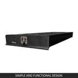 Under Tray Body Tool Box Trundle Drawer 1500 Long UTE Truck ToolBox Black - 45-Degree Angle