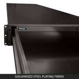 Under Tray Body Tool Box Trundle Drawer 1500 Long UTE Truck ToolBox Black - Rear View
