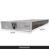 Under Tray Tool Box Trundle Drawer 1500 mm UTE Drawer Dual Extra Cab Toolbox - Side View
