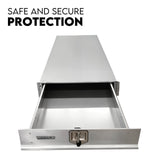 Under Tray Tool Box Trundle Drawer 1500 mm UTE Drawer Dual Extra Cab Toolbox - Front View