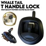 Black Whale Tail T Handle Lock Latch Compression Lock Trailer Ute Toolbox