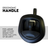 Black Whale Tail T Handle Lock Latch Compression Lock Trailer Ute Toolbox - Top-Down View