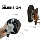 Black Whale Tail T Handle Lock Latch Compression Lock Trailer Ute Toolbox - Rear View