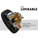 Chrome Black Whale Tail T Handle Compression Lock Toolbox Canopy UTE - Front View