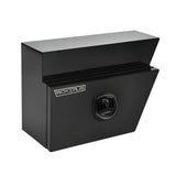 600mm Pair of Under Tray Tool Box Aluminium Undertray Underbody Toolbox Black - Side View