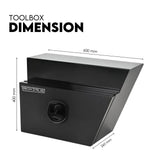 600mm Pair of Under Tray Tool Box Aluminium Undertray Underbody Toolbox Black - Extra Image