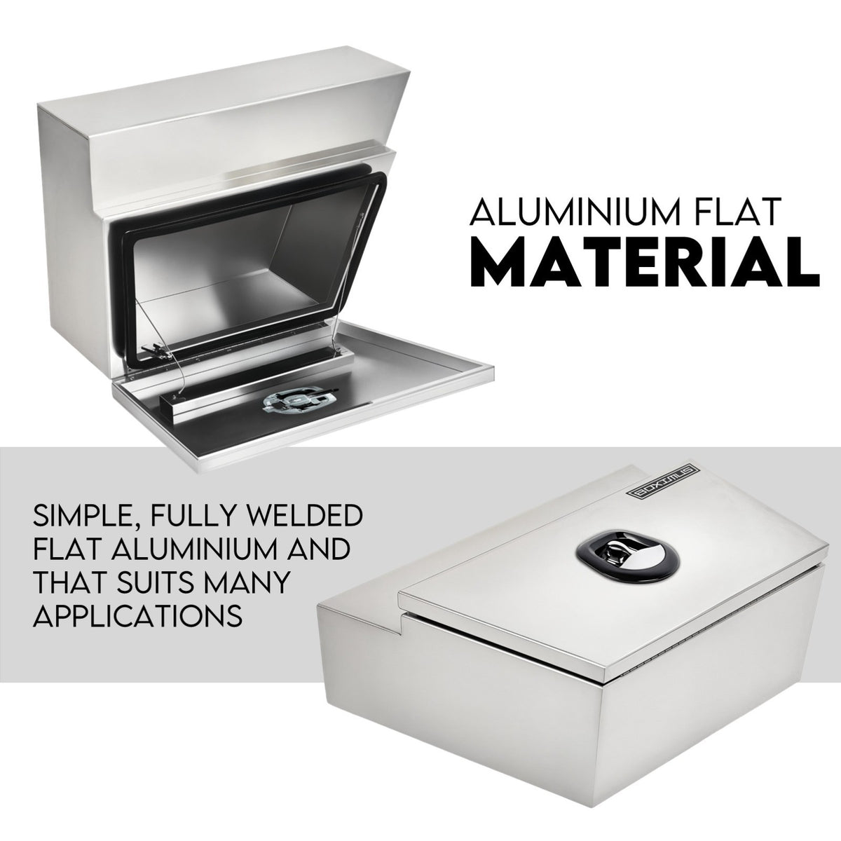 600mm Pair of Under Tray Undertray Tool Box Aluminium Alloy Underbody Toolbox