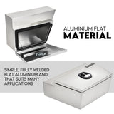 600mm Pair of Under Tray Undertray Tool Box Aluminium Alloy Underbody Toolbox - Front View