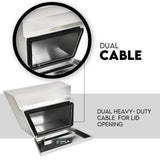 600mm Pair of Under Tray Undertray Tool Box Aluminium Alloy Underbody Toolbox