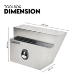 600mm Pair of Under Tray Undertray Tool Box Aluminium Alloy Underbody Toolbox - Close-Up Angle