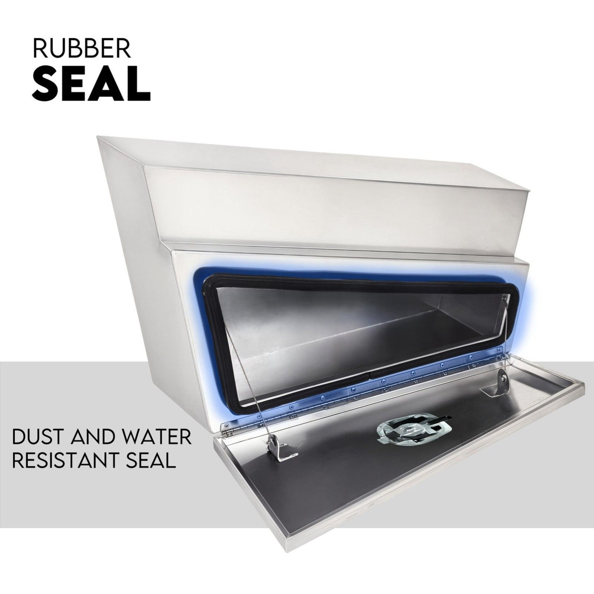 750mm Pair of Undertray Toolbox Aluminium Under Tray Underbody Tool Box Flat UTE