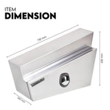 750mm Pair of Undertray Toolbox Aluminium Under Tray Underbody Tool Box Flat UTE - Close-Up Angle