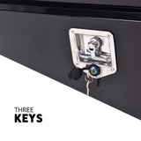 Under Tray Tool Box Underbody Pair Set 750mm Black Steel - Low Angle