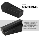 Under Tray Tool Box Underbody Pair Set 900mm Black Steel - Front View