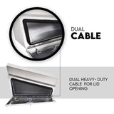 Under Tray Tool Box Underbody Pair Set 750mm Aluminium