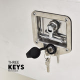 Under Tray Tool Box Underbody Pair Set 600mm Aluminium - Low Angle