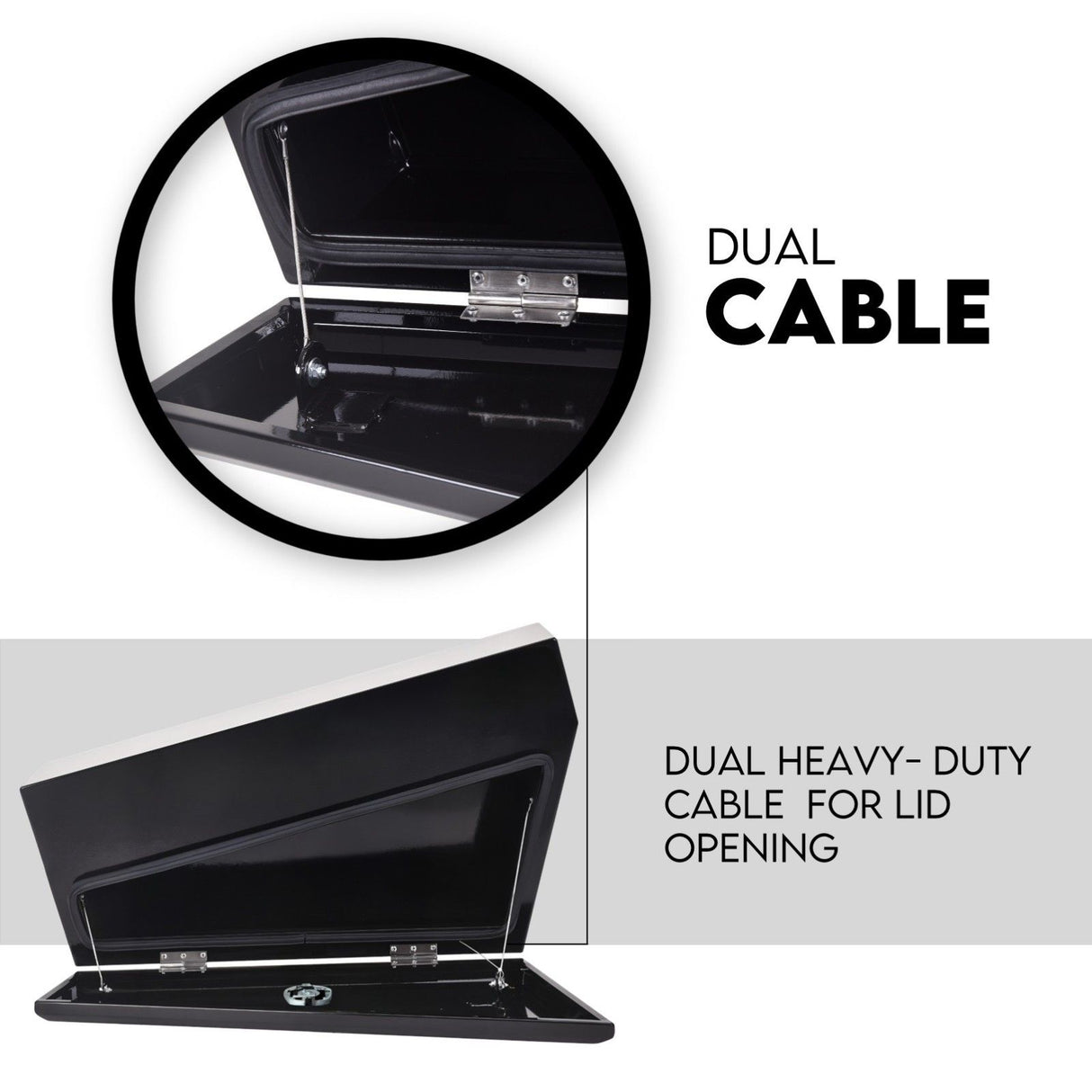 750mm Pair of Under Tray Undertray Tool Box Steel Underbody Toolbox