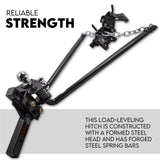 Weight Distribution Hitch System Load Leveller Caravan Anti Sway Bars 800Lb - Side View