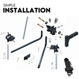 Weight Distribution Hitch System Load Leveller Caravan Anti Sway Bars 800Lb - Close-Up Angle