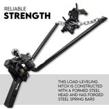Weight Distribution Hitch System Load Leveller Caravan Anti Sway Bars 800Lb - Side View
