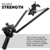 800lbs Weight Distribution Hitch System Load Leveller Caravan Anti Sway Bars - Side View