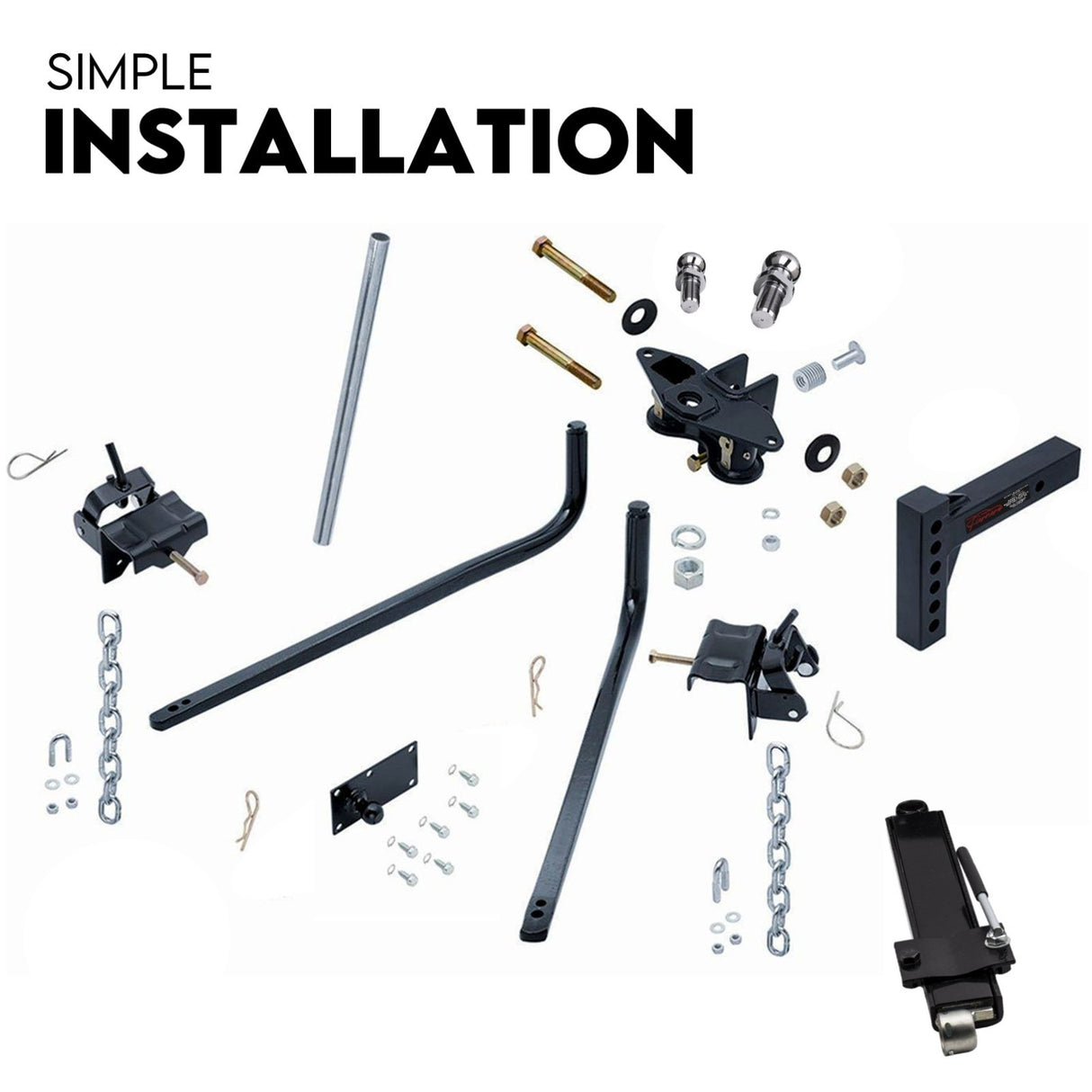 800lbs Weight Distribution Hitch System Load Leveller Caravan Anti Sway Bars