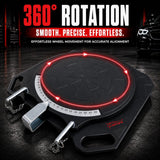 2 pc Aluminum Wheel Alignment Turntable Pair 360° Rotating Turn Plate 2 Ton - Side View