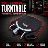 2 pc Aluminum Wheel Alignment Turntable Pair 360° Rotating Turn Plate 2 Ton - Rear View