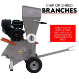 15HP Engine Wood Chipper Garden Mulcher Shredder Mulch Chip Tree Branch - Top-Down View