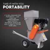 15HP Engine Wood Chipper Garden Mulcher Shredder Mulch Chip Tree Branch - Low Angle