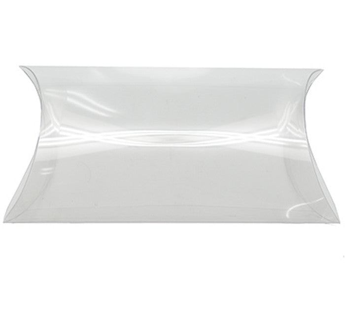 100 Clear PVC Pillow Gift Boxes - Perfect for Weddings, Jewelry, and Party Favors, 8cm x 5cm x 3cm
