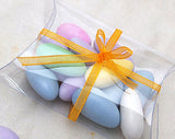 100 Clear PVC Pillow Gift Boxes - Perfect for Weddings, Jewelry, and Party Favors, 8cm x 5cm x 3cm