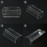 100 Clear PVC Pillow Gift Boxes - Perfect for Weddings, Jewelry, and Party Favors, 8cm x 5cm x 3cm