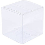 100 Pack of 9cm Sqaured Cube Gift Box -  Product Showcase Clear Plastic Shop Display Storage Packaging Box