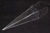 10 Pack of Clear Pyramid Triangle Shaped Small Clear Gift Box - Bomboniere Jewelry Gift Party Favor Model Candy Chocolate Soap Box - Side View