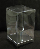 10 Pack of 5x8cm Clear PVC Plastic Folding Packaging Small rectangle/square Boxes for Wedding Jewelry Gift Party Favor Model Candy Chocolate Soap Box - Top-Down View