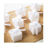 10 Pack of White 5x5x8cm Square Cube Card Gift Box - Folding Packaging Small rectangle/square Boxes for Wedding Jewelry Gift Party Favor Model Candy