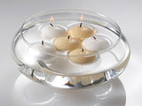 Set of 20 White Floating Candles - 4cm Diameter - Ideal for Weddings and Parties - 45-Degree Angle