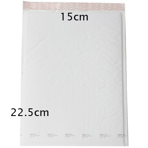 10 Pack - 22.5cm x 15cm White Self-Sealing Bubble Mailers for Safe Shipping